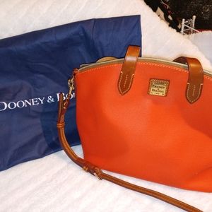 Beautiful bright coral/red satchel